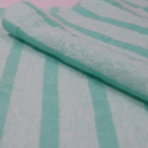 Xt-194 Poly /Cotton Single Jersey, 130GSM, Knitted Fabric, Snow Yarn Stripe
