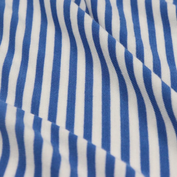 50s Modal Fabric, Elastic Jersey, Stripe, 150GSM
