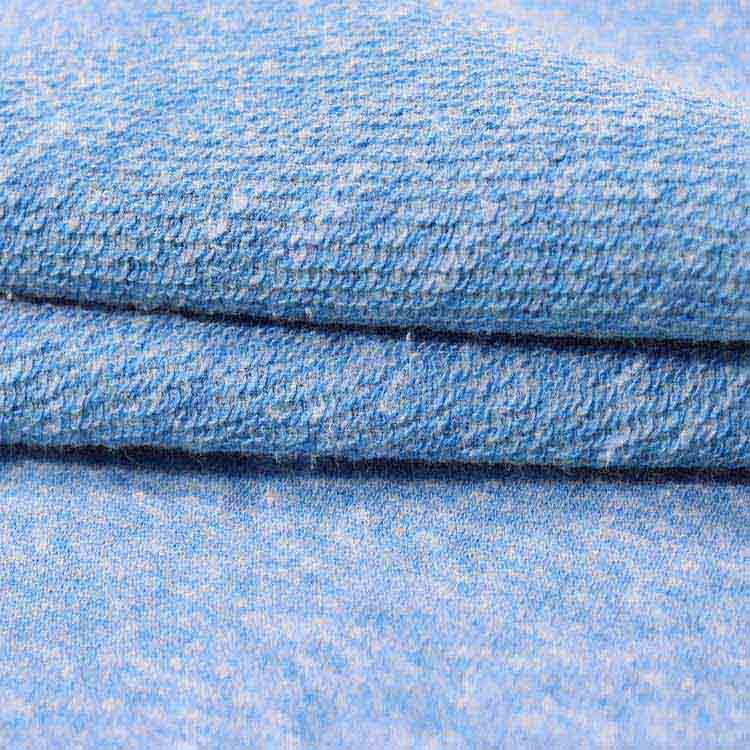 Xt-156 T/C/R French Terry, Knitted Fabric, Single Dyed, Snow Yarn