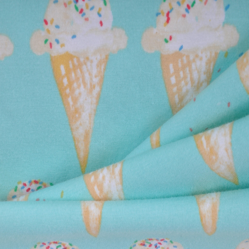 180GSM Organic Cotton Spandex Jersey, Reactive Print, Eco-Friendly